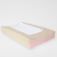 SET COLCHON CAMBIADOR PAÑAL ACOLCHONADITOS BEIGE - PALO ROSA