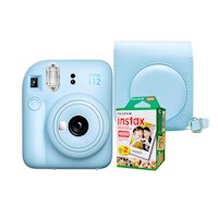 Camara Fujifilm Instax Mini 12 Azul Pastel +Estu Celeste 12 +Pack Pelix20