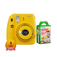 Camara Fujifilm Mini 9 Instax Clear Yellow+Pack de Pelicula x20 Unid