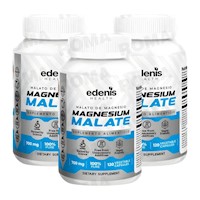 PACK 3 MALATO DE MAGNESIO 120 CÁPSULAS EDENIS HEALTH