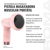 PISTOLA MASAJEADORA MUSCULAR PORTÁTIL