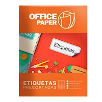 Etiqueta Office Paper Precortada 3.81 x 9.9cm por 05 Hojas A4 - 70 Eti/paq