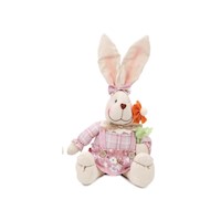 Coneja Decorativo de Pascuas Sentado con Vestido Rosa 32 cm Cromus