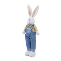 Conejo Decorativo de Pascuas Overol Azul 62 cm Cromus
