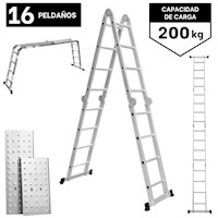 ESCALERA MULTIPOSICIÓN 16 PELDAÑOS TRUPER