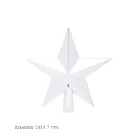 Estrella Metalizado Plateado 20  cm para el Árbol de Navidad Cromus