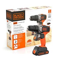 Taladro Percutor 3/8" Black & Decker BCD704C1 20V Litio