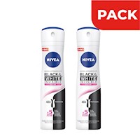 Dúo Pack Nivea Deo Mujer Spray Invisible B&W Clear - Frasco 150 ML