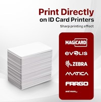 Tarjetas Zebra de PVC CR80 Imprimibles Ambas Caras x 500u - 104523-111