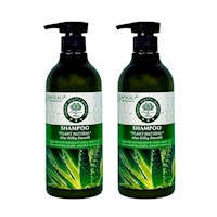 Pack de 2 Shampoo de Aloe Vera Wokaly de 550 ml