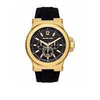 Reloj Michael Kors MK8445 Black and Gold Correa de Silicona para Hombre