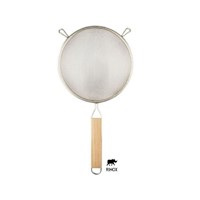 COLADOR MANGO MADERA MALLA REJILLA ESTAÑADO 20CM RINOX
