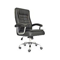 Silla Vitoria Giratoria Negro B/Cromada