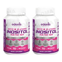 PACK 2 MYO & D-CHIRO INOSITOL 120 CÁPSULAS EDENIS HEALTH