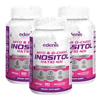 PACK 3 MYO & D-CHIRO INOSITOL 120 CÁPSULAS EDENIS HEALTH