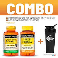 VITAMINAS MASON - STRESS FORMULA WITH ZINC, ANTIOXIDANTS + B-COMPLEX + SHAKER