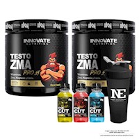 COMBO INNOVATE NUTRITION - 2 TESTO ZMA PRO.H 300GR. CITRUS PUNCH  + SHAKER