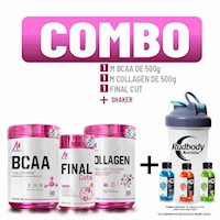 MSLAVA FIT - BCAA 500G CITRUS PUNCH+COLLAGEN 500G FRUIT PUNCH+ FINAL CUTS+SHAKER