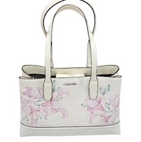 Cartera Tote Calvin Klein H5DAVSE4 Flores - Blanco