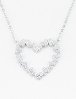 COLLAR FULL HEART SILVER