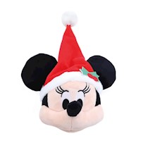 Peluche cabeza Minnie con Gorro 15 cm - Cromus Navidad