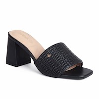 STHEF - Sandalias de tacon Calzado de Vestir 7811 NEGRO