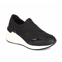 STHEF - Zapatillas Moda Zapatilla con taco 7813 NEGRO