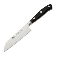 CUCHILLO SANTOKU FORJADO 14 CM RIVIERA NEGRO