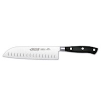 CUCHILLO SANTOKU FORJADO 18 CM RIVIERA NEGRO