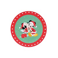 Plato de Fondo Mickey e Minnie Noel Navidad 33 cm