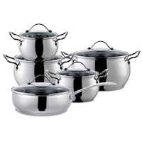 Juego de ollas Ilko Apple 10PZS Acero inoxidable
