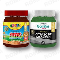PACK 2 GOMITAS HIERRO NIÑOS  + CITRATO DE MAGNESIO ADULTO SOTTCORLABS