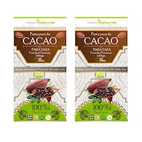 PACK 2 PASTA PURA DE CACAO EN BARRA 100G HEALTHNATURAL