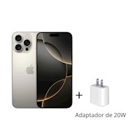 iPhone 16 pro max 256GB Natural Titanium + Adapatador de carga 20W