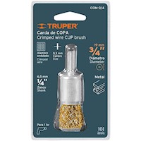 Carda de Copa Tipo Brocha 3/4" Alambre Grueso Truper 11593