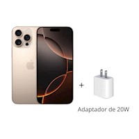 iPhone 16 pro max 256GB Desert Titanium + Adapatador de carga 20W