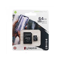 MEMORIA MICRO SD KINGSTON 64GB C CARD ADAPTADOR SDCS264GB