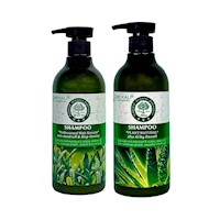 Pack de 2 Shampoo de Te Verde y Aloe Vera Wokaly de 550 ml