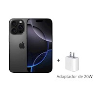 iPhone 16 pro max 256GB Black Titanium + Adapatador de carga 20W