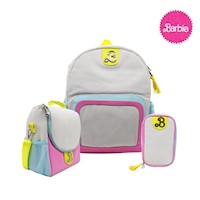 Pack Escolar Mochila + Lonchera + Cartuchera Barbie Colección