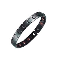 Pulsera Magnética Saludable Negra Titanio con Infrarrojo Lejano