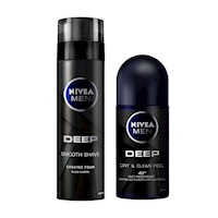 Espuma de Afeitar NIVEA MEN Deep + Desodorante NIVEA Deep Spray 150ML