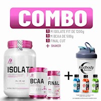 MSLAVA FIT - ISOLATE FIT 2.65 LB CHOCOLATE+ BCAA 500G CITRUS+ FINAL CUTS +SHAKER