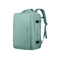 Mochila Viajera Cabinera Compartimiento Laptop Esmeralda