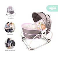 Silla Nido Mecedora de Bebé modelo Rocket 5 en 1 Rosado
