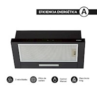 Campana Extraíble Twin Black 60 cm FDV