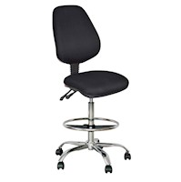 Silla Cajero Rudy Alta Negro Sin Brazos Ofideas