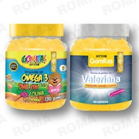 PACK 2 GOMITAS OMEGA 3 NIÑOS  + GOMITAS VALERIANA ADULTOS SOTTCORLABS