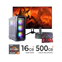 PC RYZEN 5 5600GT 16GB RAM/500GB SSD/MONITOR 23.8/TECLADO Y MOUSE