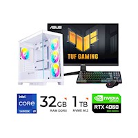 PC INTEL I9-14900K, 6.0GHZ / 32GB DDR5 - 6000MHZ / 1TB SSD M.2 / VIDEO RTX 4060 - 8GB/ FUENTE 850W / MONITOR 27'' FHD